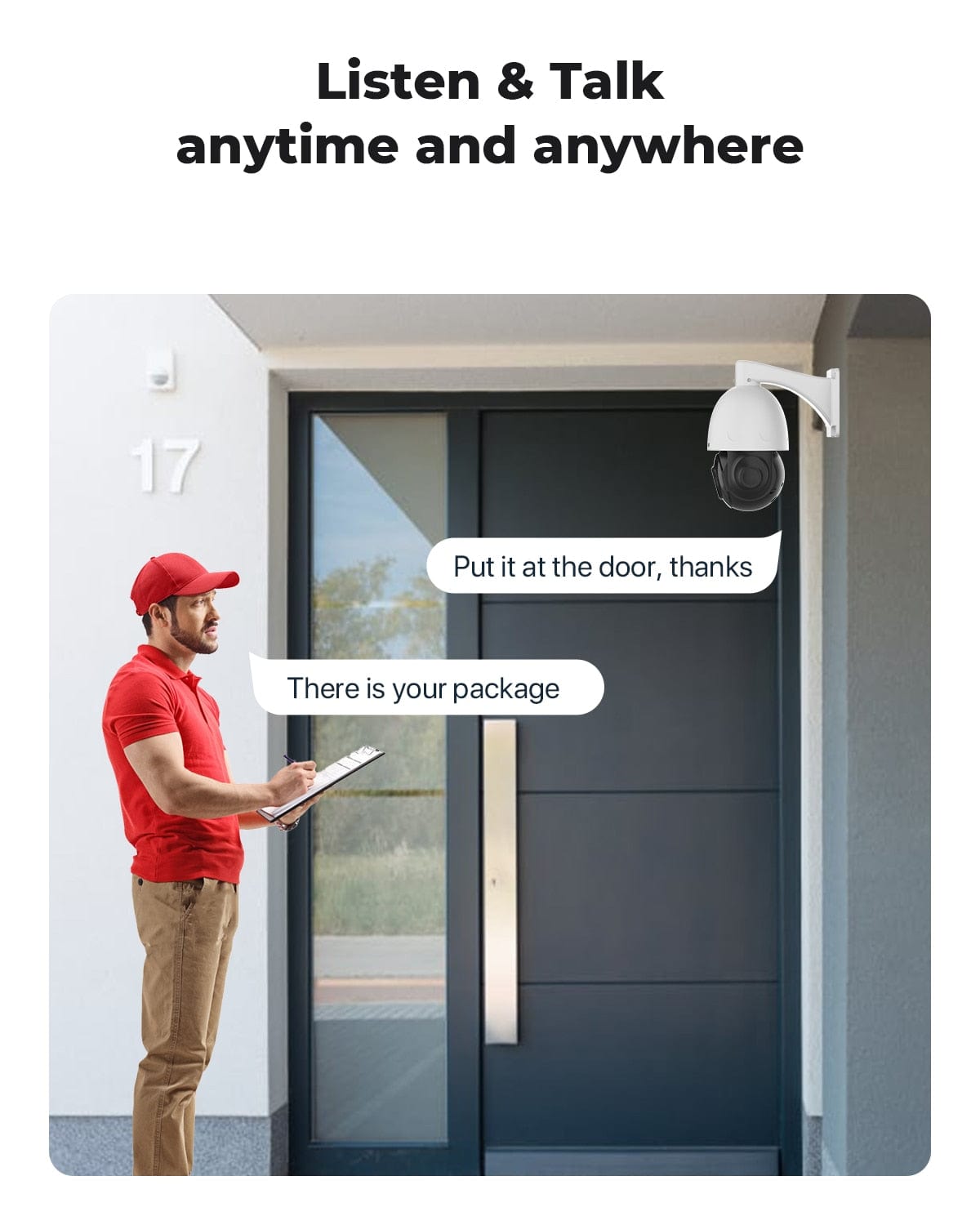 H.view 5MP 30X PoE PTZ Security Camera, Human Detection Security Cameras BushLine