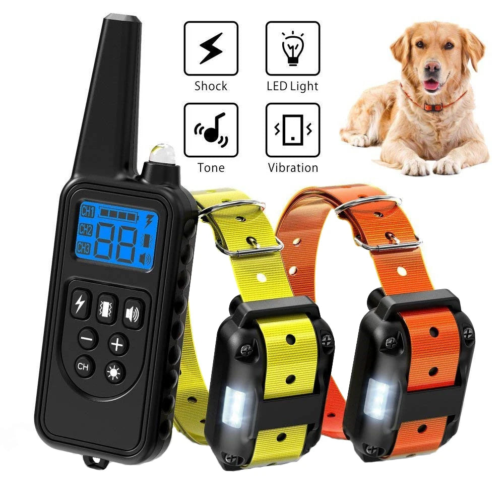 Rechargeable Dog Training & Anti-Bark Collar 800m