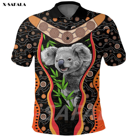 Indigenous Australia Polo Tee Shirt 15 3D Designs Outdoor Shirts & Tops BushLine 2 US  S 