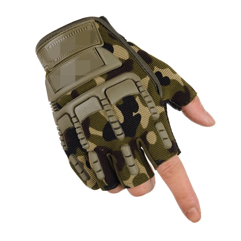 Half Finger Gloves Anti-Slip Safety & Work gloves BushLine ArmyGreen