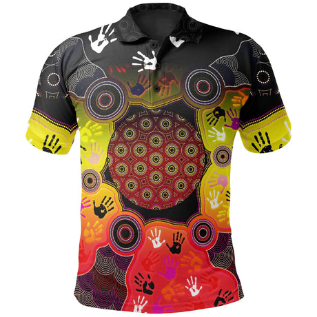 Indigenous Australia Polo Tee Shirt 15 3D Designs Outdoor Shirts & Tops BushLine 7 US  S 