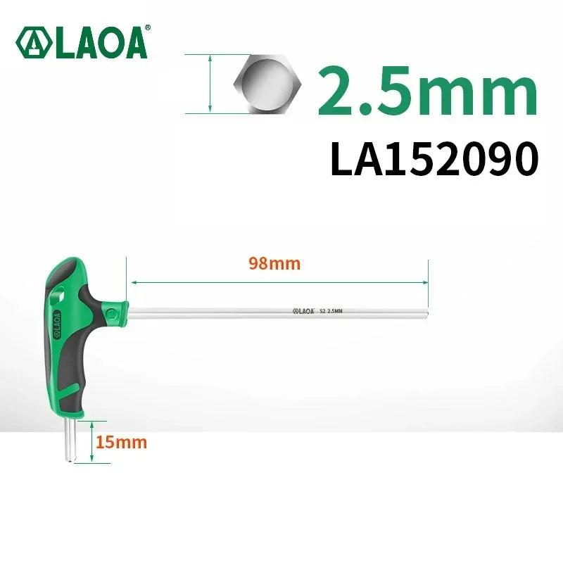 LAOA T-shaped Flat Head Hexagon Screwdriver Wrench tools BushLine