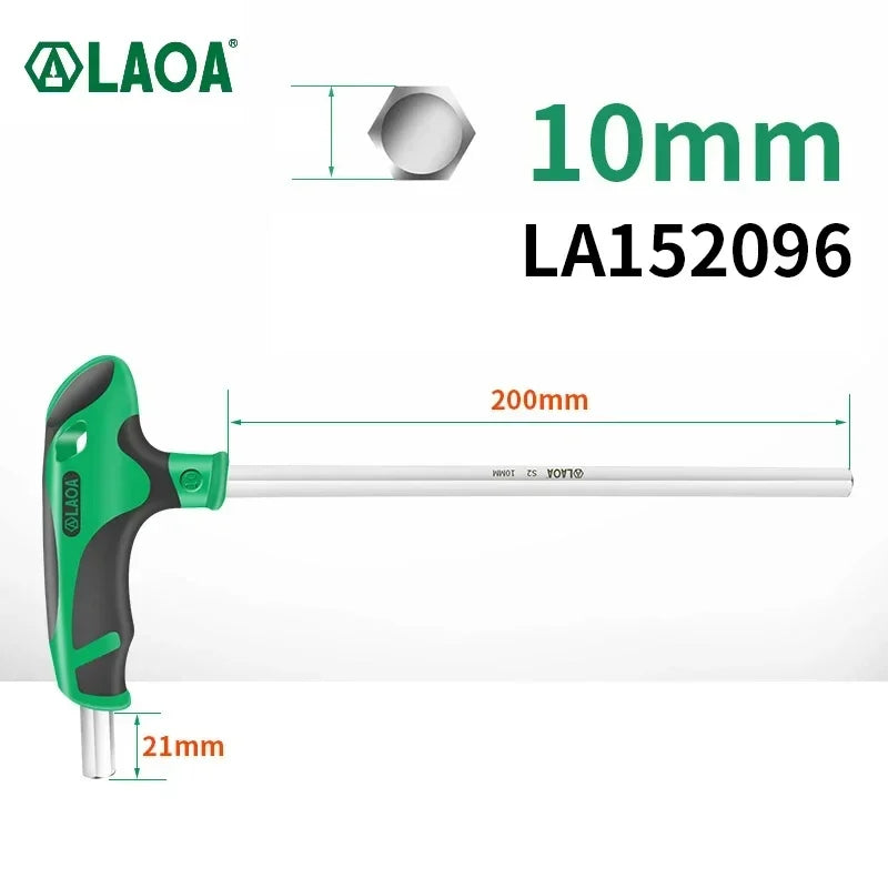 LAOA T-shaped Flat Head Hexagon Screwdriver Wrench tools BushLine