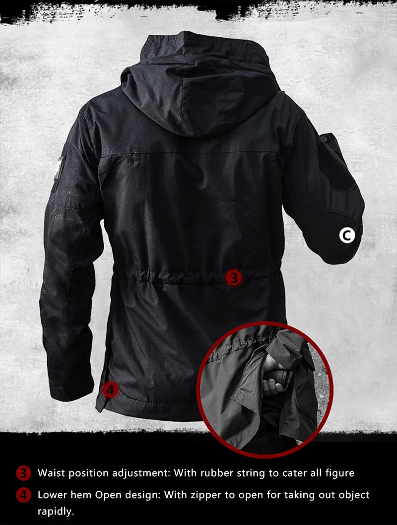 M65 Windbreaker Hunting Field Jackets Mens Winter/Autumn Waterproof Outdoor Clothing BushLine