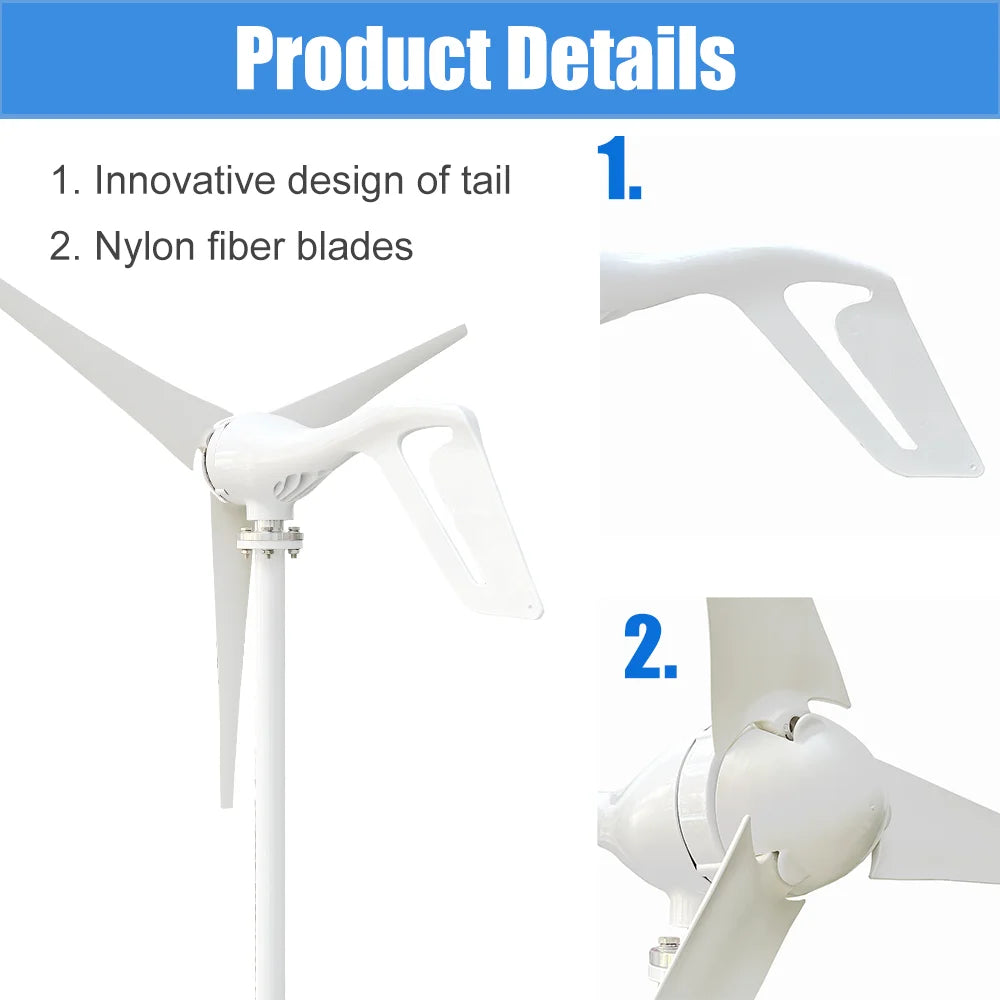 MF-1000W Horizontal Wind Turbine High Efficiency Wind Turbine BushLine