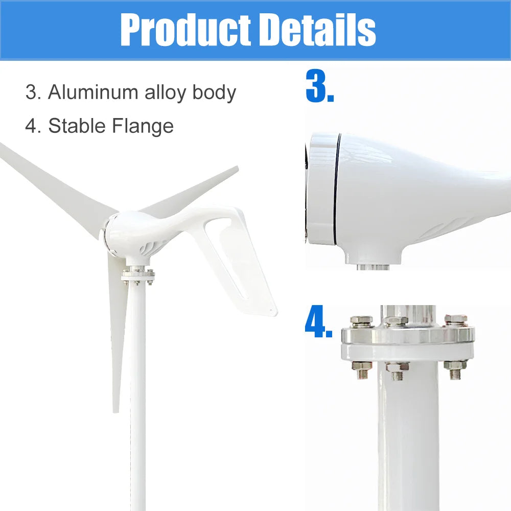 MF-1000W Horizontal Wind Turbine High Efficiency Wind Turbine BushLine