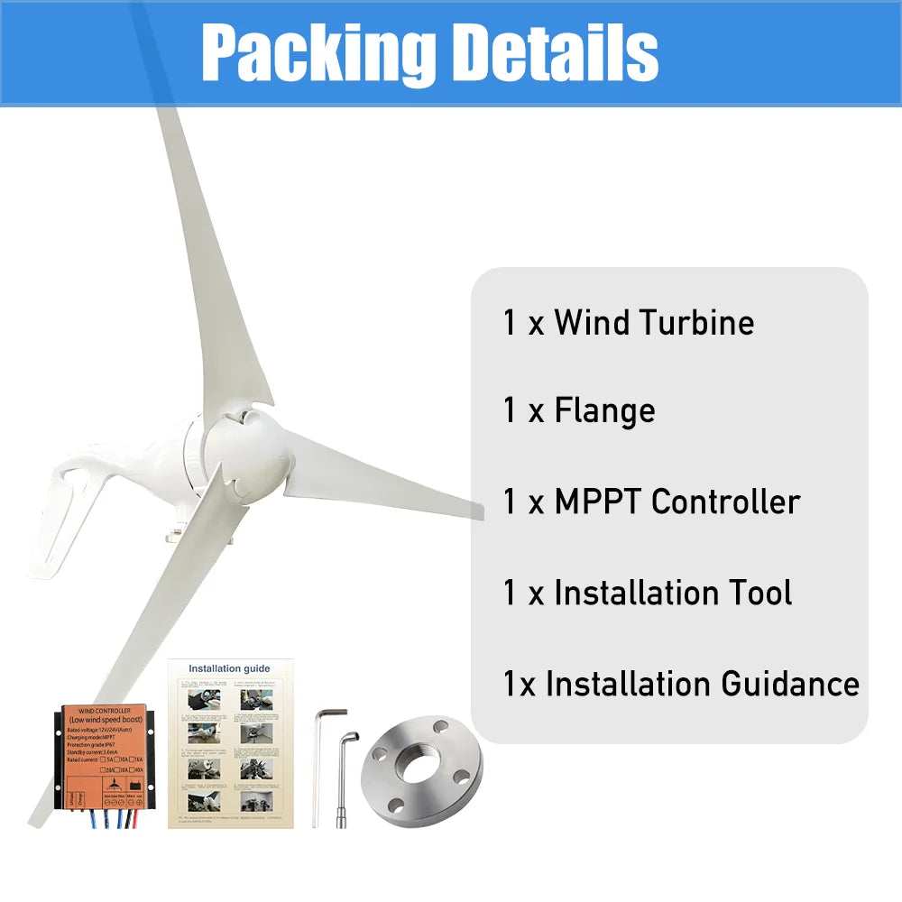 MF-1000W Horizontal Wind Turbine High Efficiency Wind Turbine BushLine