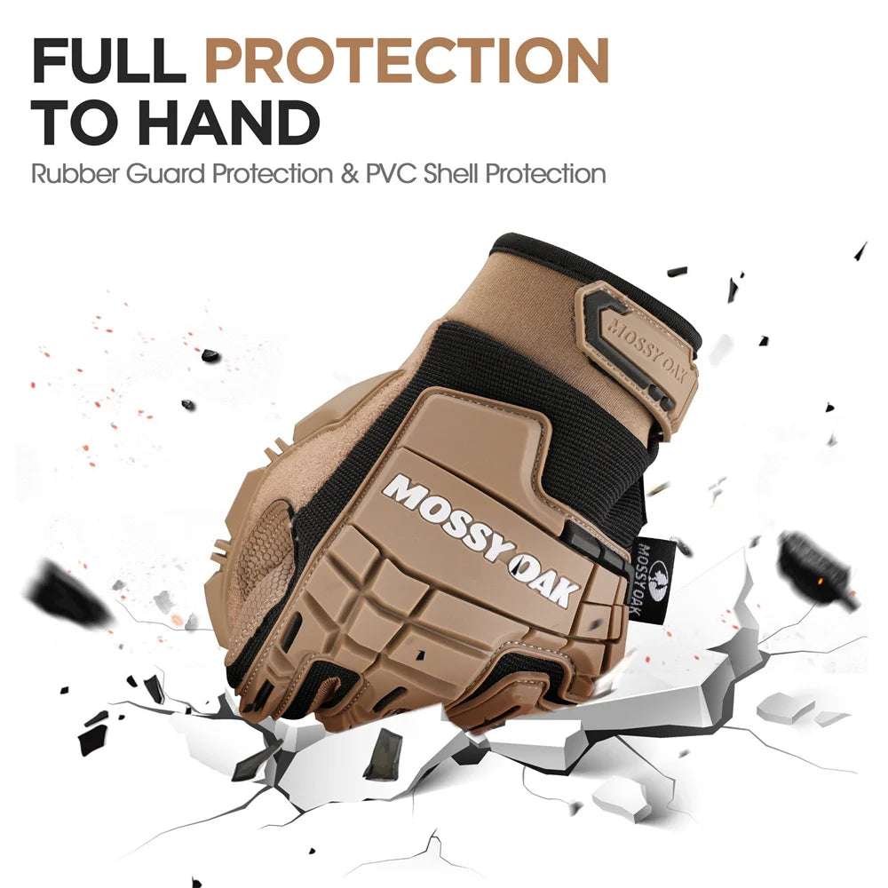 MOSSY OAK-Military Full Finger Touch Screen Gloves eyes ears & hands BushLine