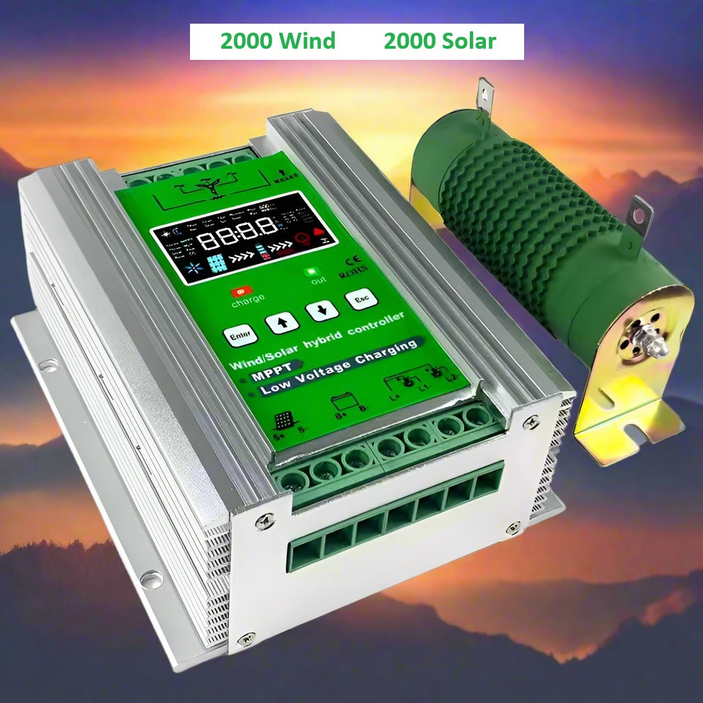 Mars 1kW-3kW Wind & Solar Hybrid MPPT Controller Lifepo4 Full Battery Display Wind Power
