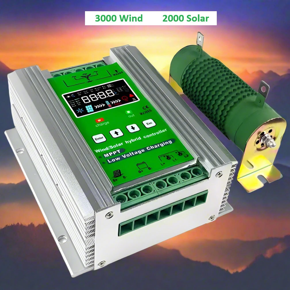 Mars 1kW-3kW Wind & Solar Hybrid MPPT Controller Lifepo4 Full Battery Display Wind Power