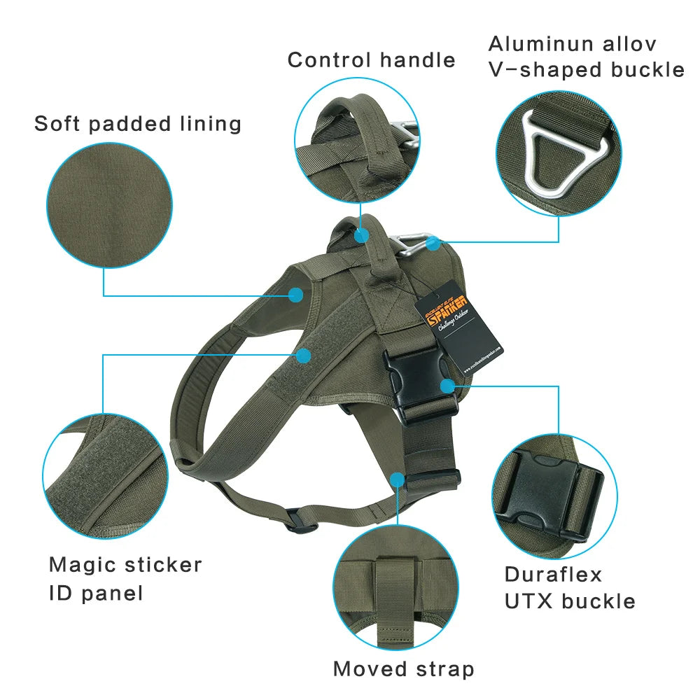 Military-Grade Tactical Dog Harness Dog Stuff