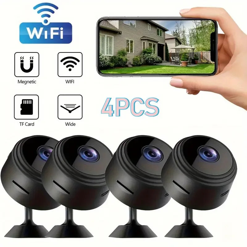 Mobile Wireless-Security-Camera-with-Magnetic-Base Security Cameras