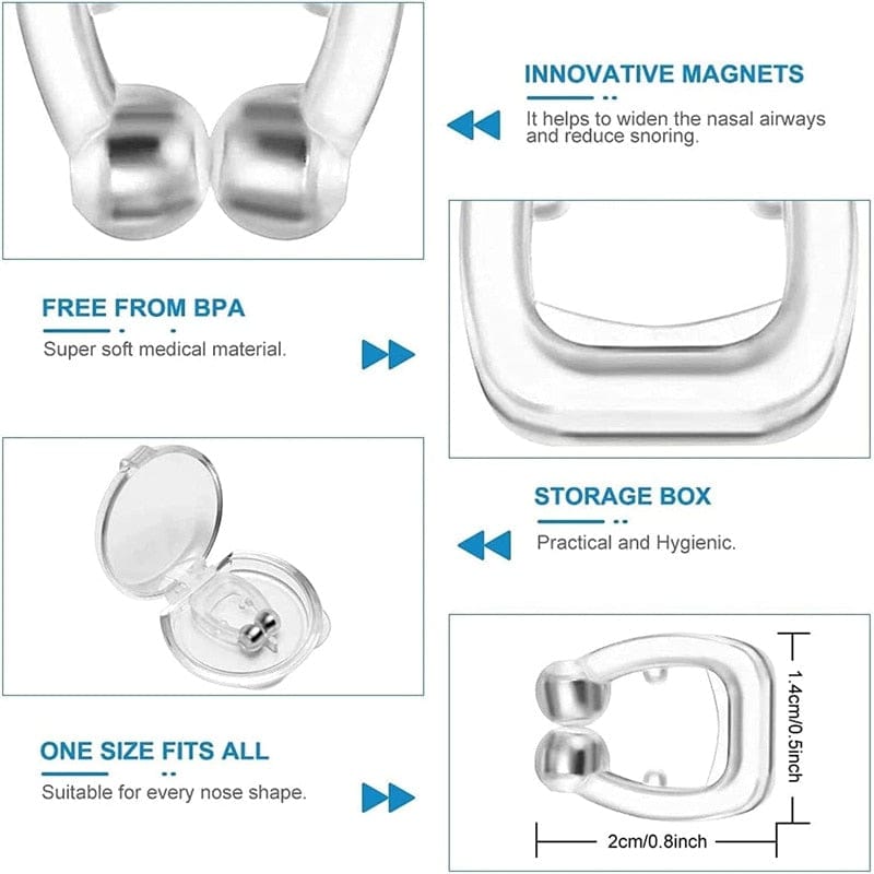 Night time Breathing Aid Sleep Comfort Nose Clips Health