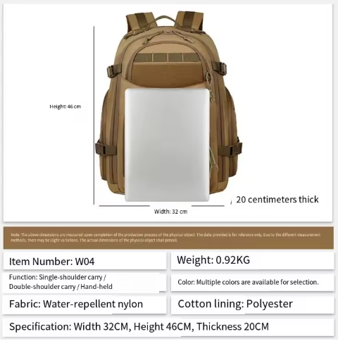 Outdoor Backpack 1000D Molle 35ltrs Helmets & Packs BushLine