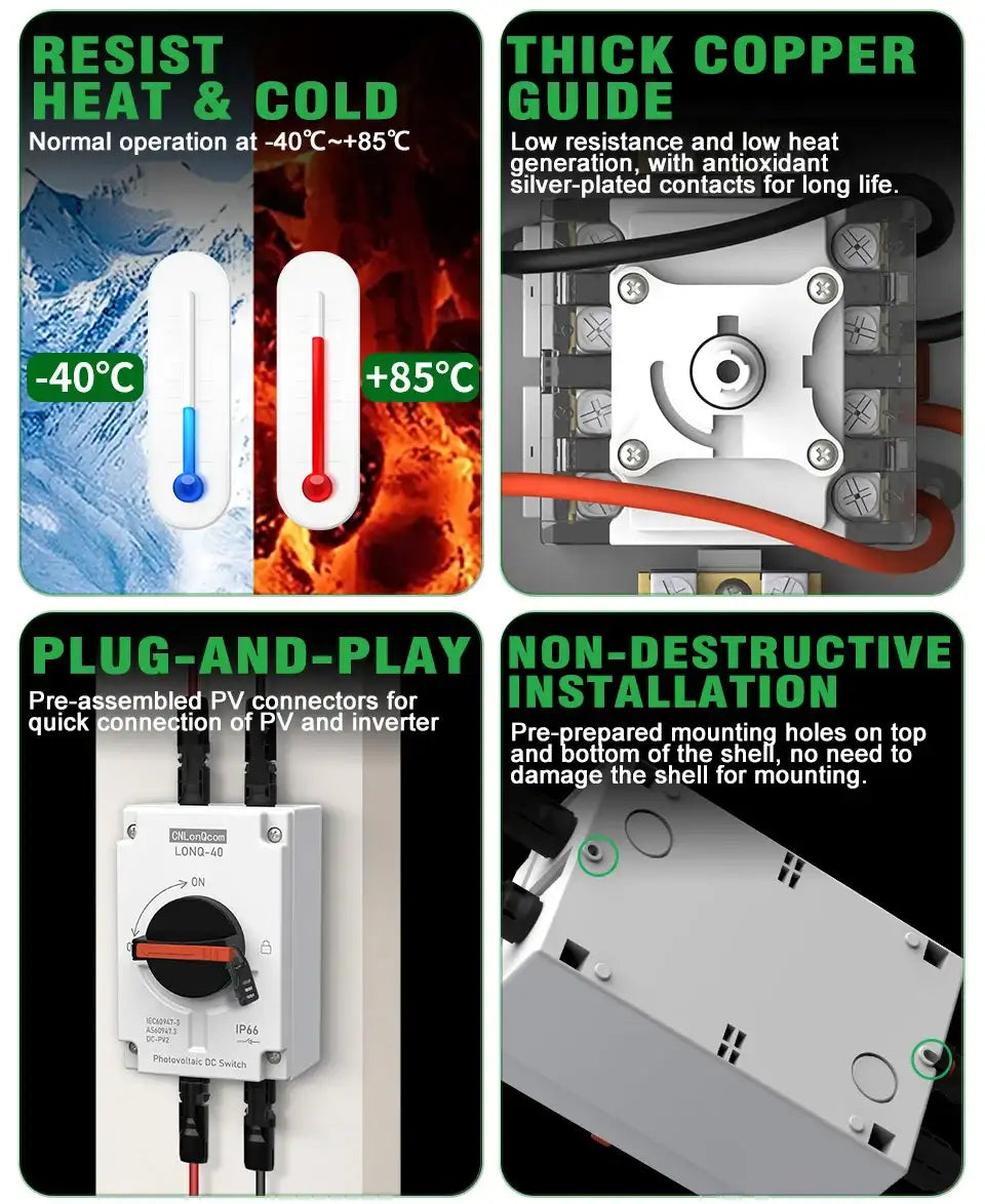 PV Solar Photovaltaic Disconnect Switch Isolator electrical supplys