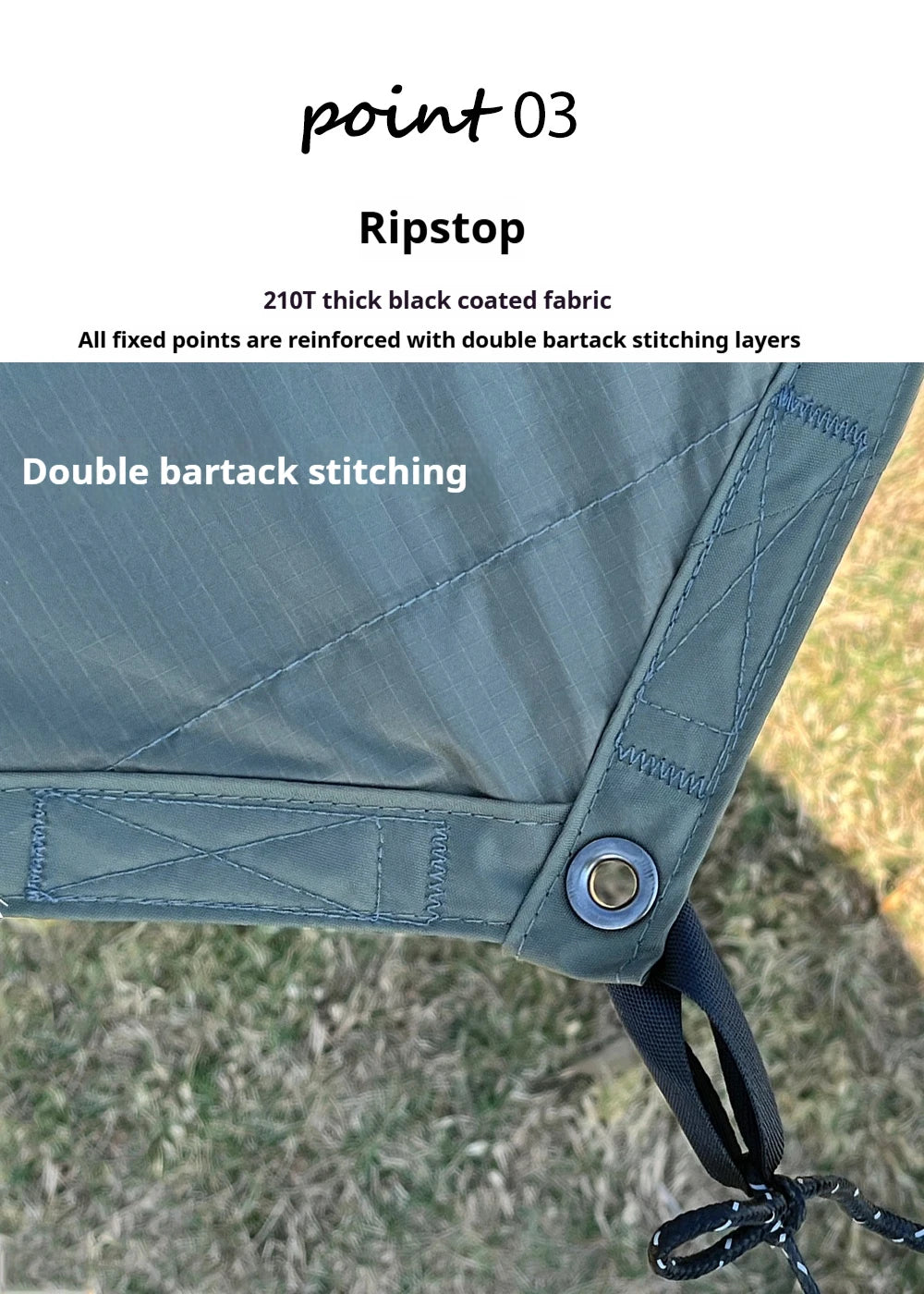 5.1 x 5.1m Tarp Waterproof Awning Shade Tent Shelter Sunshade Camping Equipment  BushLine