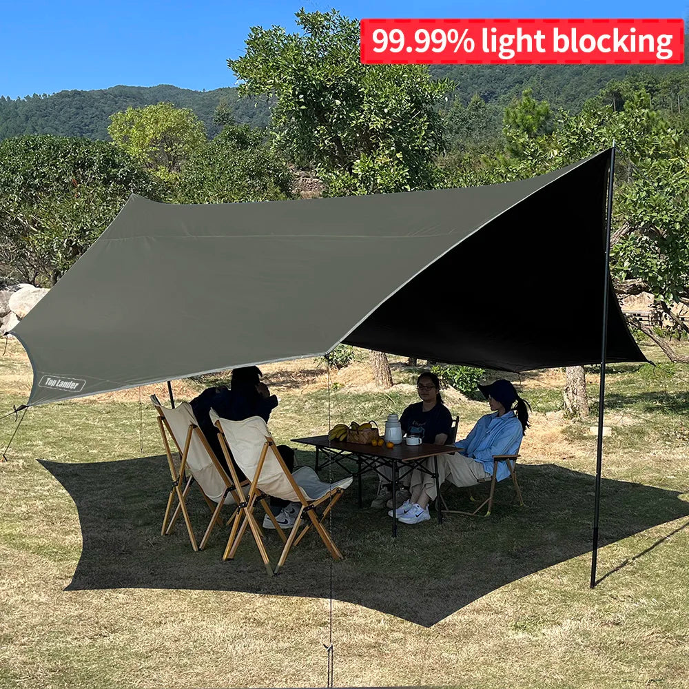 5.1 x 5.1m Tarp Waterproof Awning Shade Tent Shelter Sunshade Camping Equipment  BushLine
