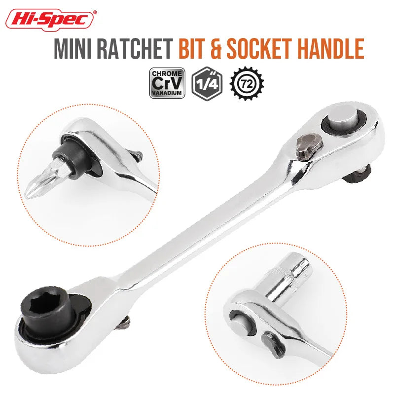 Quick Release Socket 1/4 inch Double Ended Ratchet tools BushLine Socket & Hex