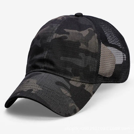 Outdoors light & thin Camo vented Caps tactical caps BushLine black head 55-60cm 