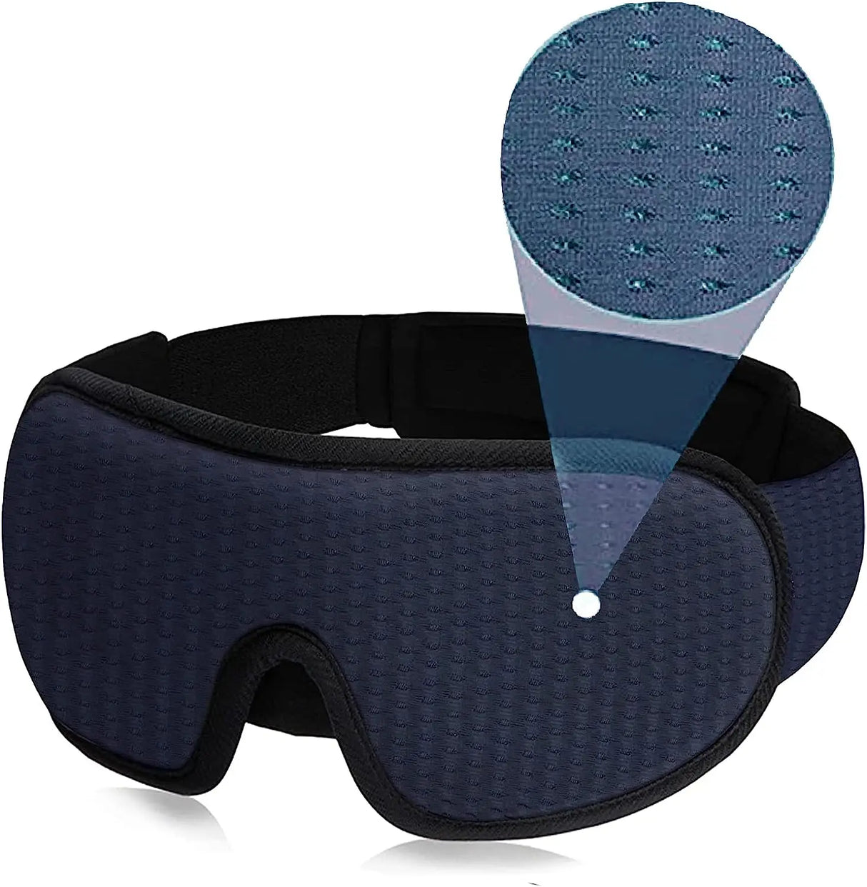3D Mask for Sleep Light Blockout Soft Padded Camping Equipment BushLine navy blue