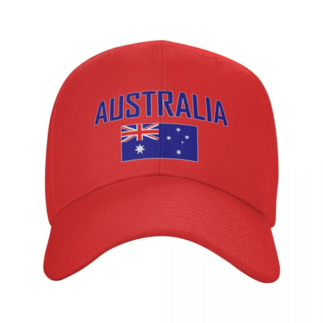 Australia Flag Sun Baseball Cap Breathable Adjustable tactical caps BushLine Red Adjustable 
