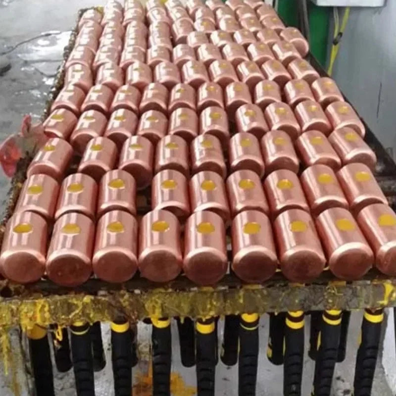 Pure Copper Hammer Cylindrical No Spark Rubber Handle Anti-slip tools BushLine