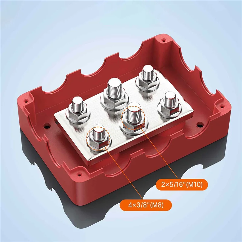 500A Marine Bus Bar 48V Power Distribution Block M10 & M8 in 1 electrical supplys BushLine