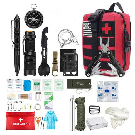 Survival First Aid Kit Survival set Molle survival BushLine Red Set  