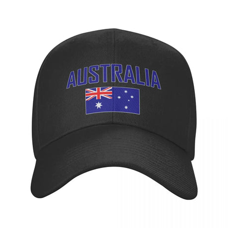 Australia Flag Sun Baseball Cap Breathable Adjustable tactical caps BushLine Black Adjustable 