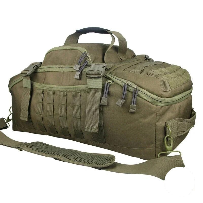 MOLLE travel carry bag and backpack, 80L OD Green