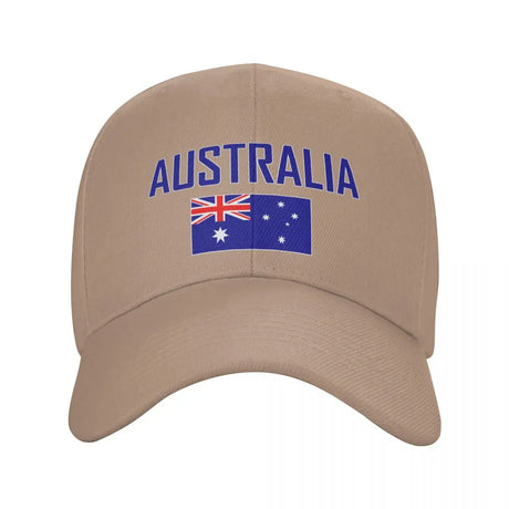 Australia Flag Sun Baseball Cap Breathable Adjustable tactical caps BushLine Khaki Adjustable 