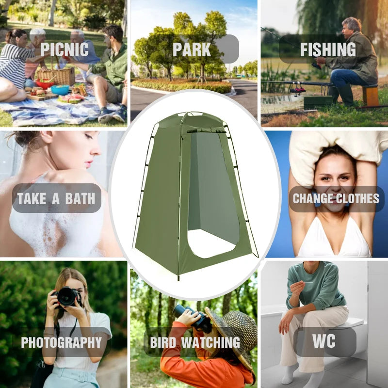 Portable Privacy Shower Tent Waterproof Changing Room Shelter Camping Equipment BushLine