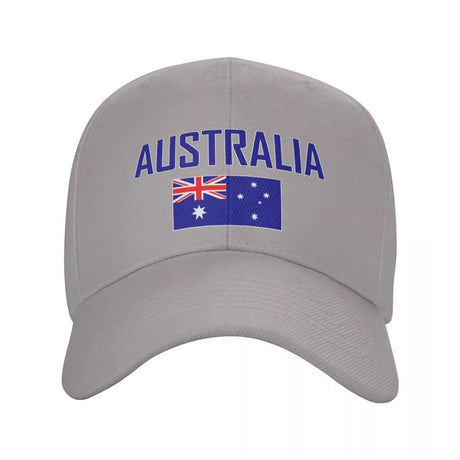 Australia Flag Sun Baseball Cap Breathable Adjustable tactical caps BushLine Gray Adjustable 
