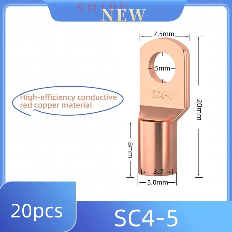 5-20 Pcs Pure Copper Electrical Terminal Connectors electrical supplys BushLine SC4-5 20PCS