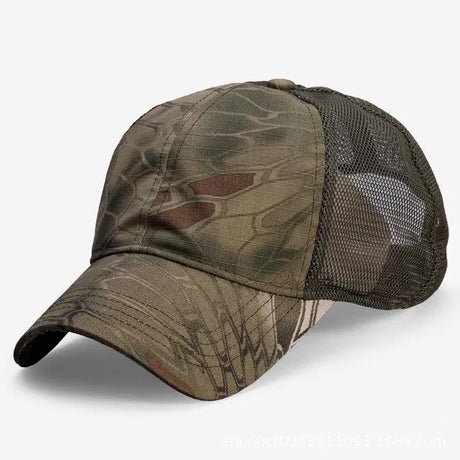 Outdoors light & thin Camo vented Caps tactical caps BushLine green head 55-60cm 