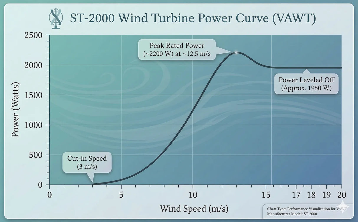 ST-2000 2Kw Vertical Tulip Wind Turbine | Off-Grid Power Generator Wind Power