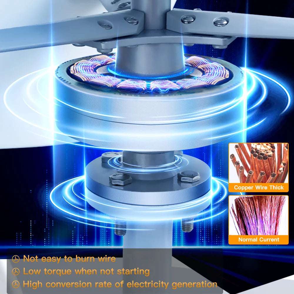 SX5-5000 5Kw Wind Turbine Hybrid with MPPT with Wi-Fi Controller Wind Power Vertical BushLine