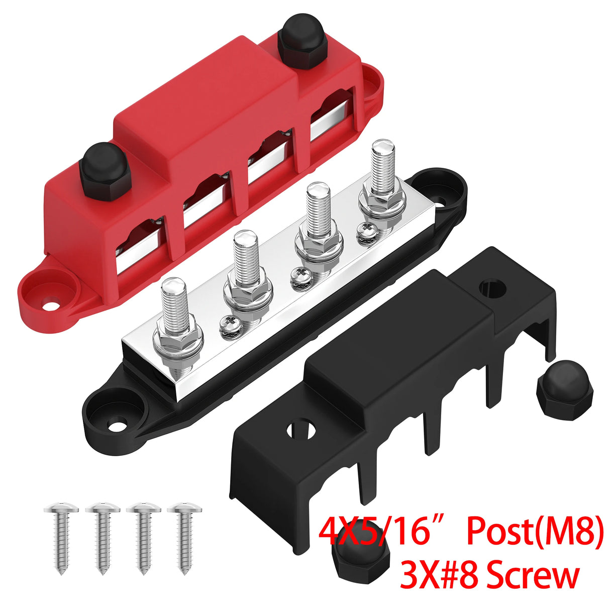 48V DC 400A Power Bus Bar M8 & M10 Set electrical supplys BushLine M8 4 Post 3 screw