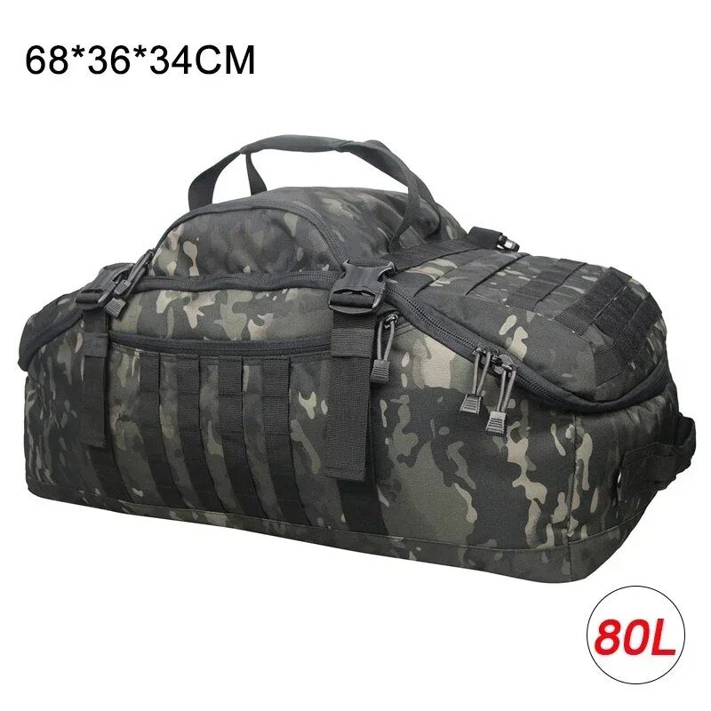 Sport Molle Combination Carry Bag Backpacks BackPacks BushLine 80L Black Camo