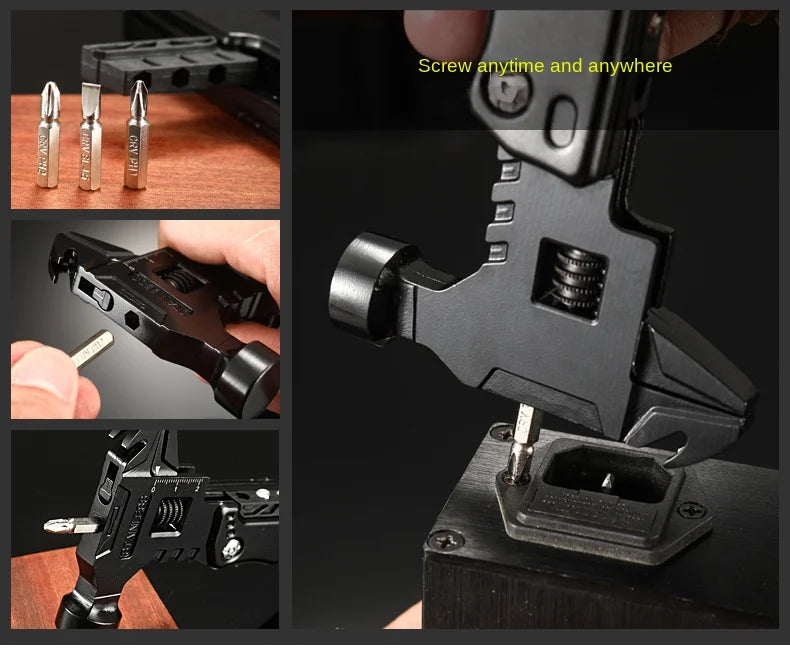 Multitool Pliers Hammer Adjustable Spanner Stainless Steel Multi-tools BushLine