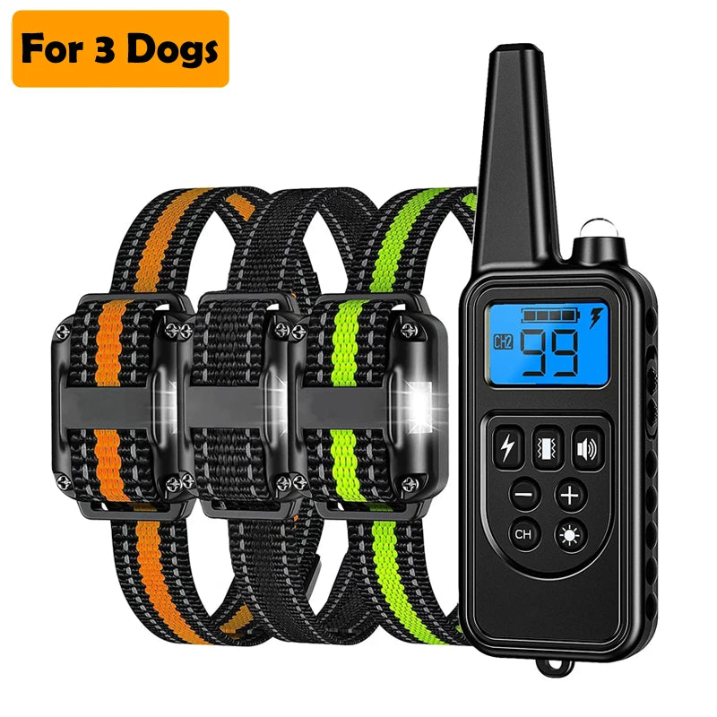 Rechargeable Dog Training & Anti-Bark Collar 800m