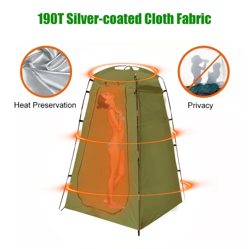 Portable Privacy Shower Tent Waterproof Changing Room Shelter Camping Equipment BushLine