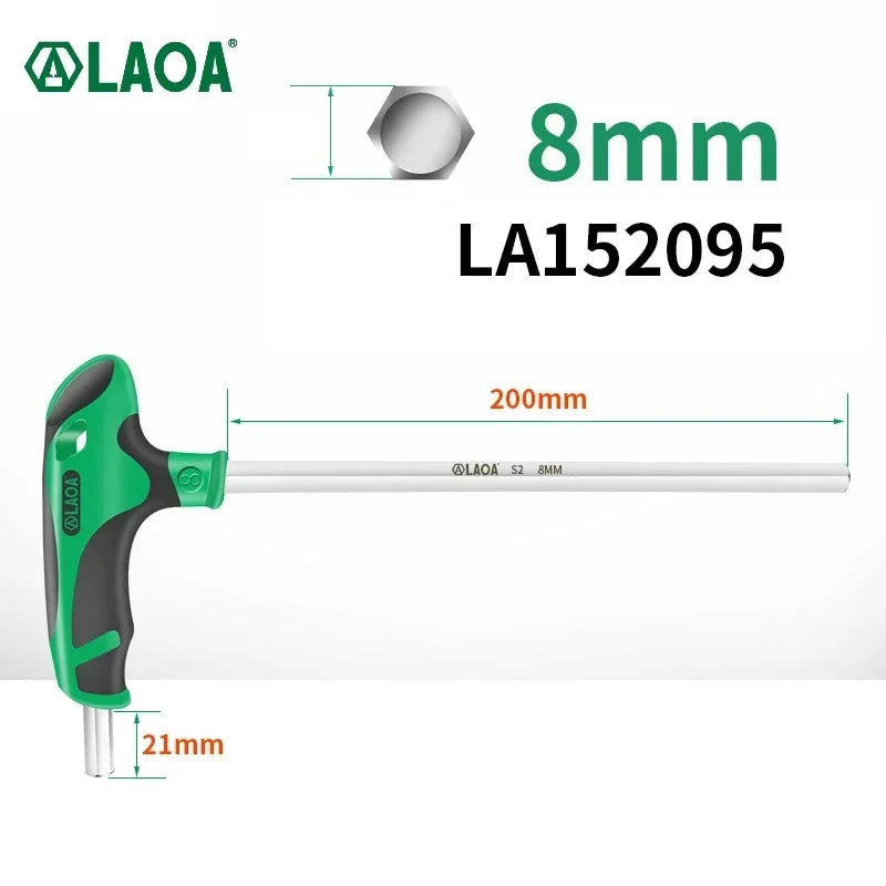 LAOA T-shaped Flat Head Hexagon Screwdriver Wrench tools BushLine