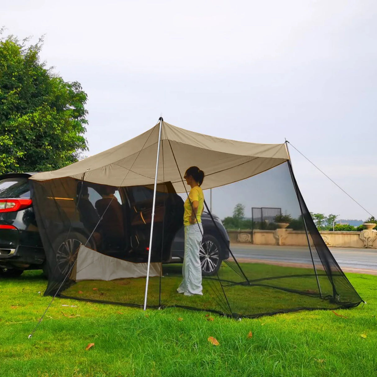 Camping Rear Tent, Mosquito Prevention and Sunshade, SUV Car 4x4 Camping Equipment BushLine