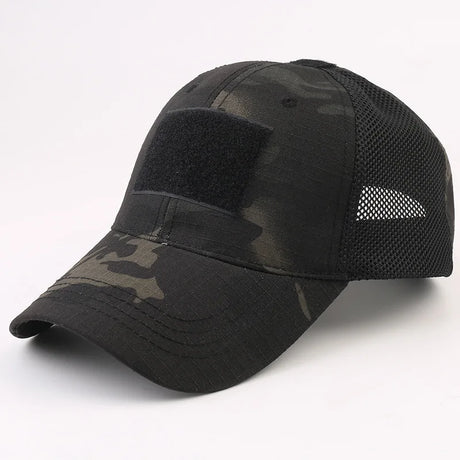 Unisex Tactical Breathable Half Mesh Cap 12 Designs tactical hats BushLine Black CP  