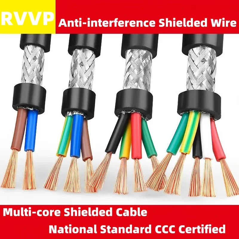 Shielded Pure Copper Wire Cable 2 & 3 Core electrical supplys BushLine
