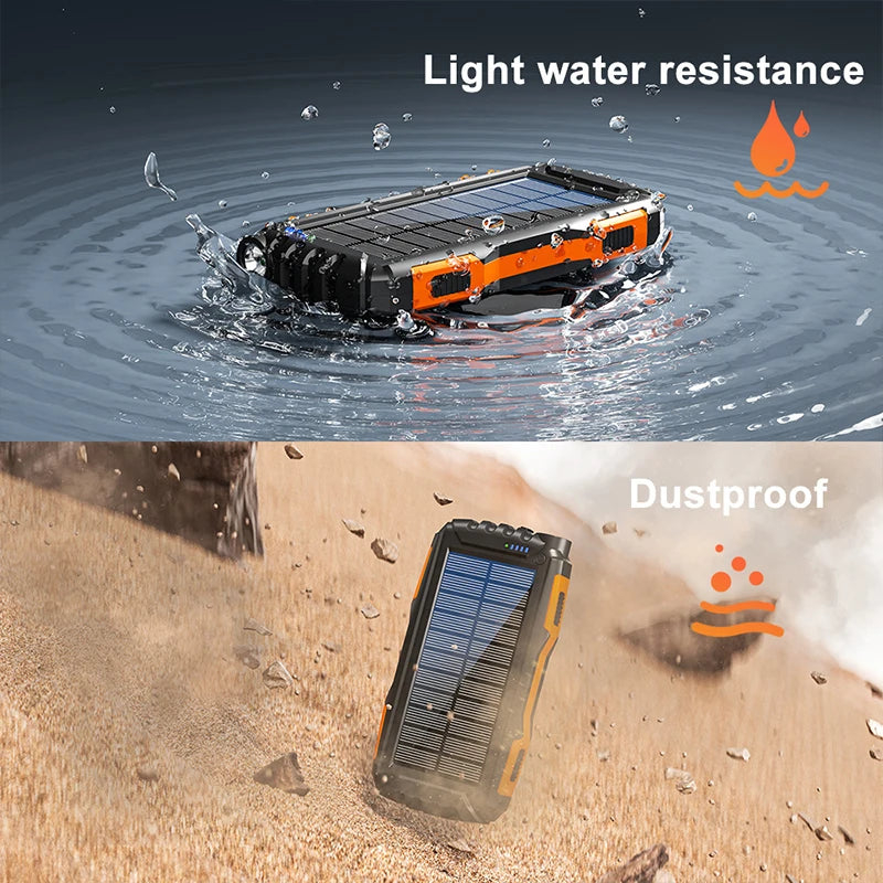 Solar Power Bank 42800mAh Waterproof Portable Charger Powerbank solar power BushLine