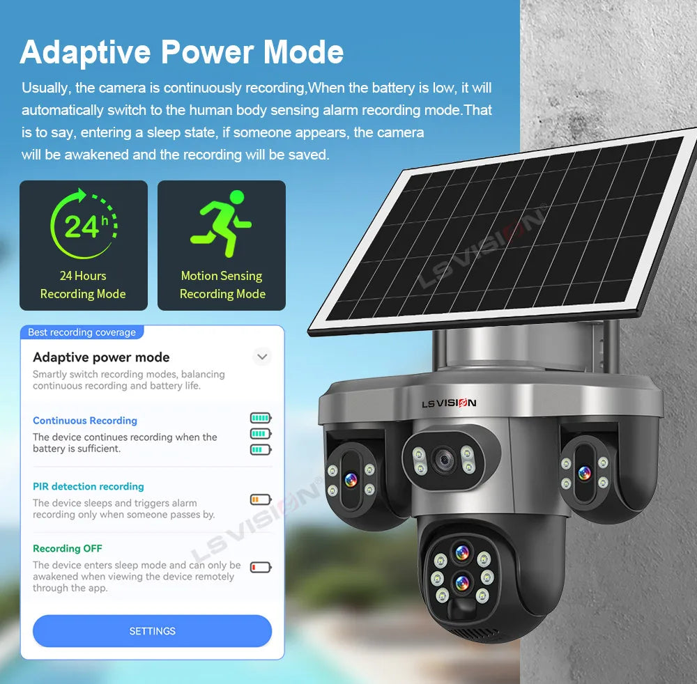 Solar Security Camera WI-FI Auto Tracking Security & Safety