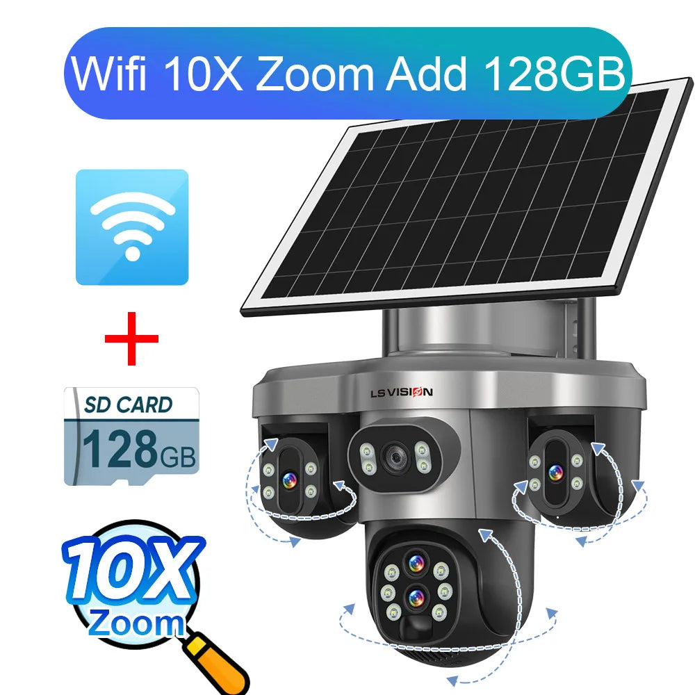 Solar Security Camera WI-FI Auto Tracking Security & Safety