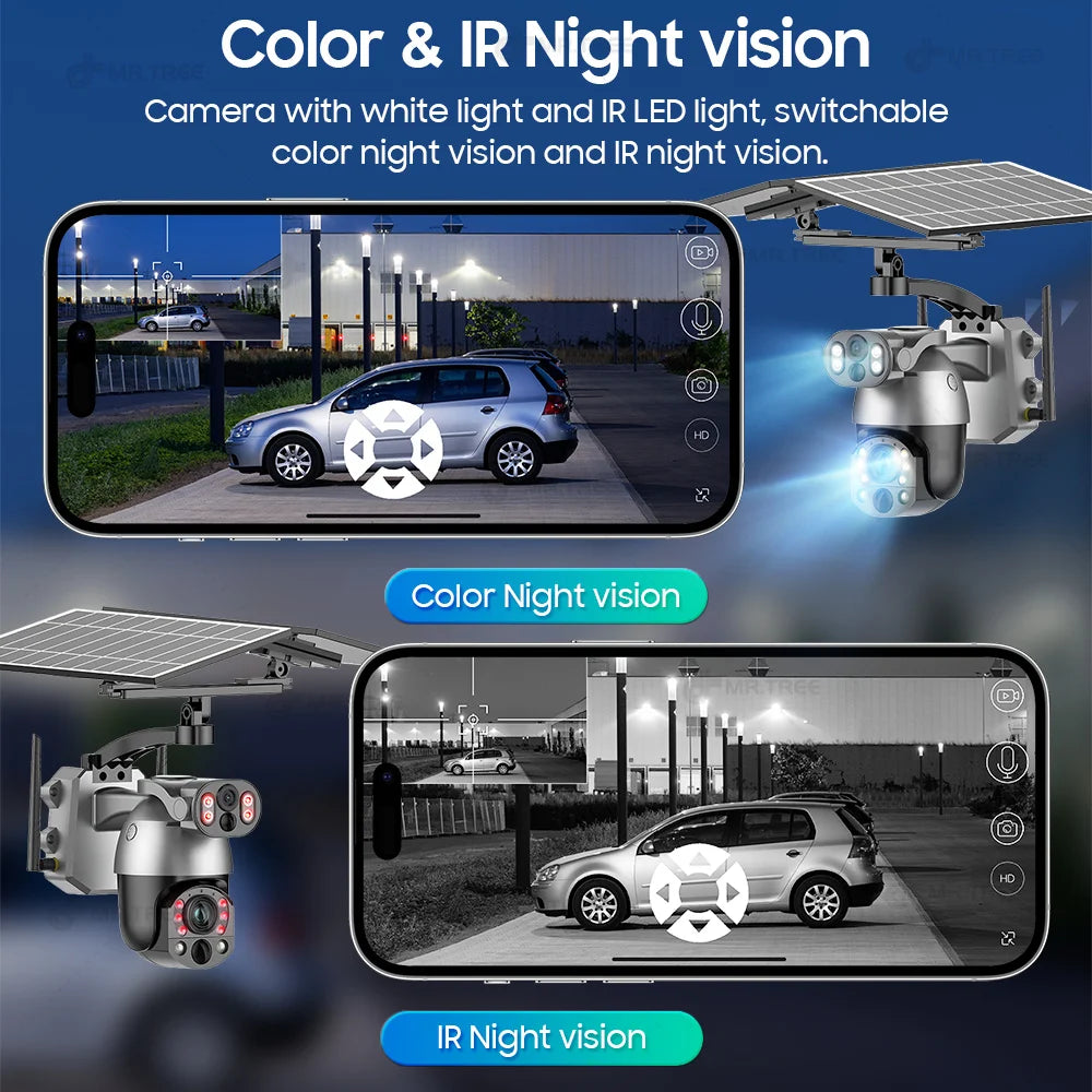 Solar Security Camera WIFI Human Tracking 50X Optical Zoom security systems